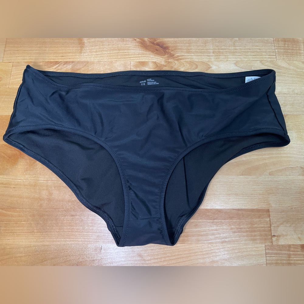 NWOT Aerie Black Bikini Bottoms Full Coverage Hipster Fit